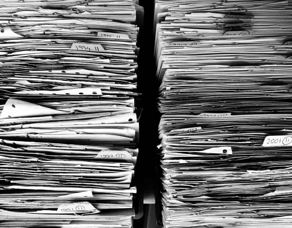 Clutter - stacks of paper